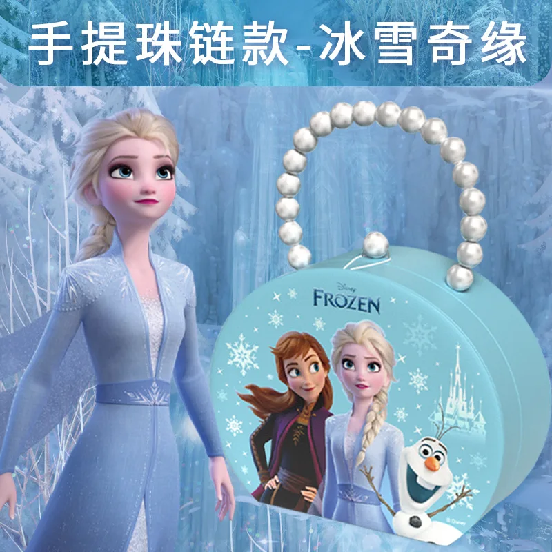 Disney cartoon Gift Frozen Jewelry Set Princess Elsa Box Little Girl Toy Pretend Play Fashion Toys