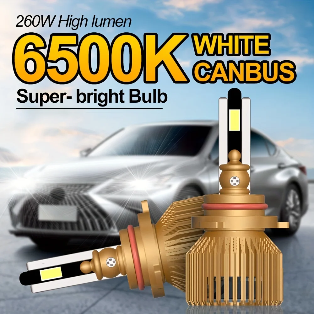 TEENRAM IP68 방수 LED 긴 수명 버전, H7 H4 H11 9005 9006 항공 알루미늄 더블 구리 서기판 H1 LED 3570 CSP 칩