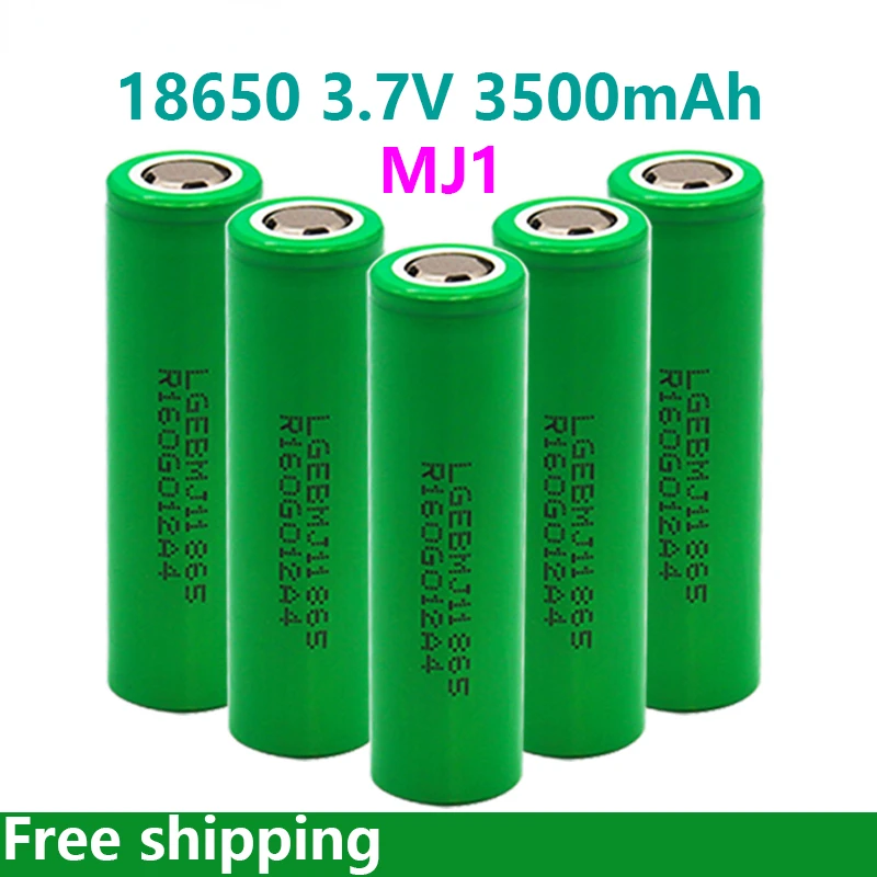 110PCS 100 Original MJ1 3.7 v 3500 mah 18650 Lithium Rechargeable
