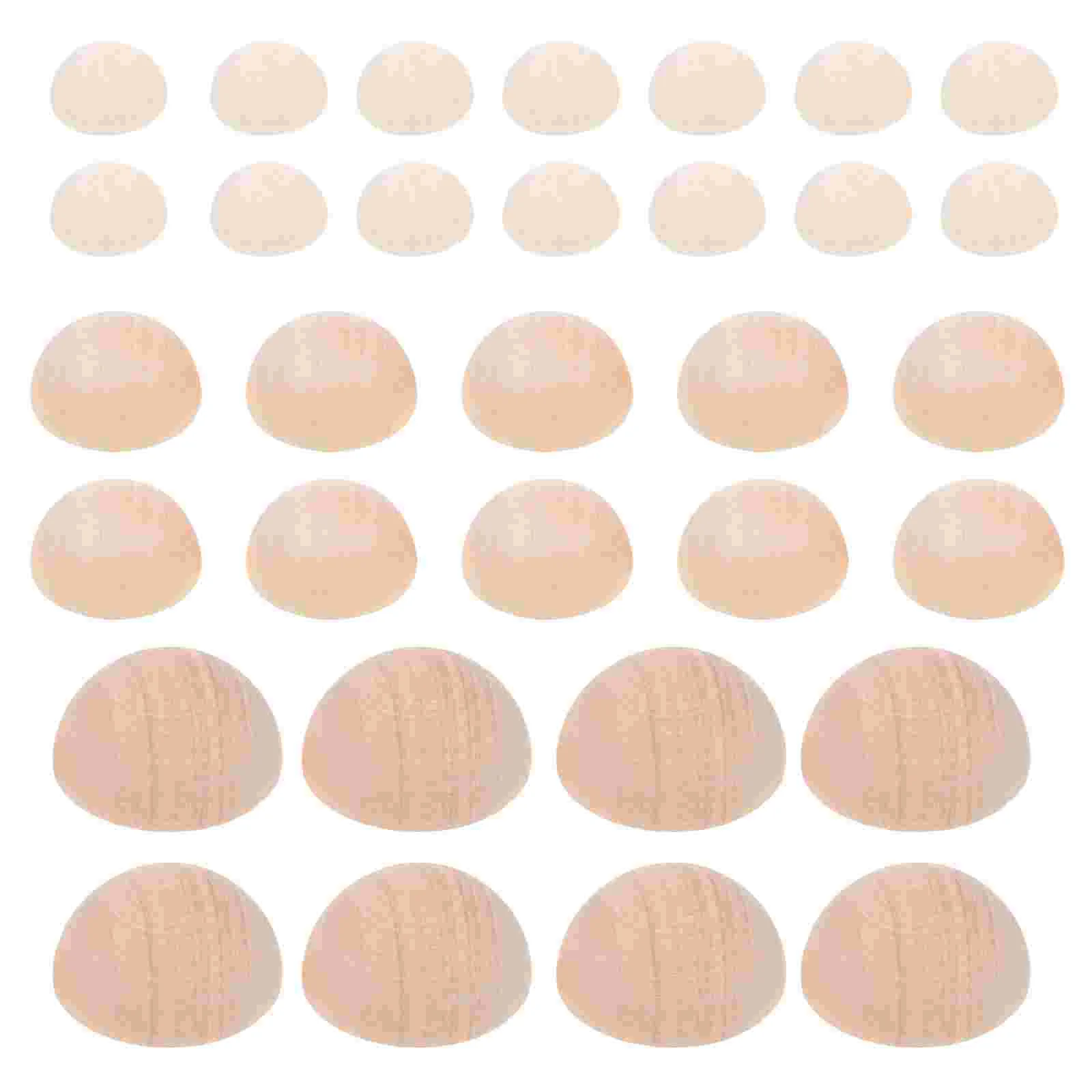 

150Pcs Half Round Wood Beads Wooden Half Balls Unfinished Split Half Round Beads