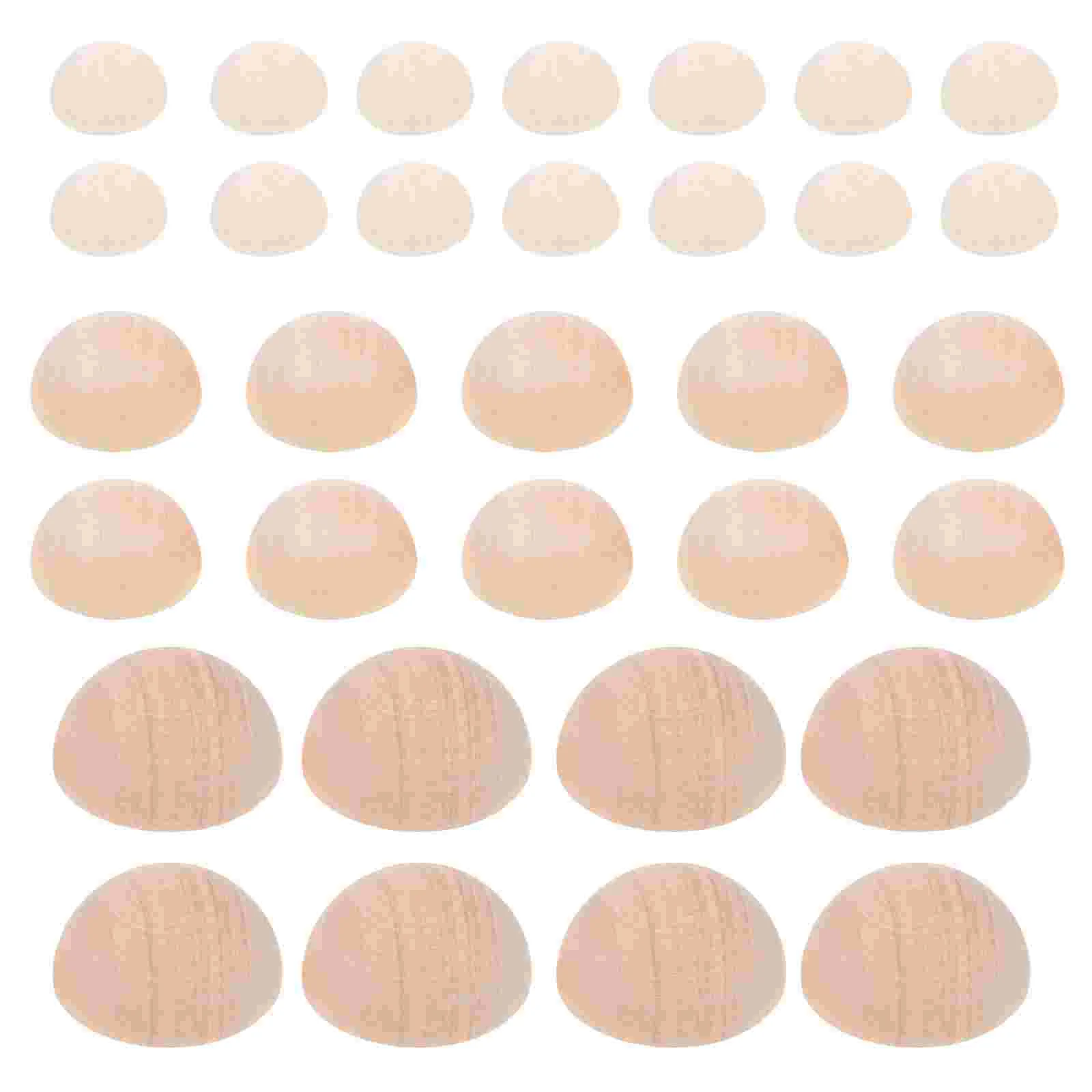 

150Pcs Half Round Wood Beads Wooden Half Balls Unfinished Split Wood Balls