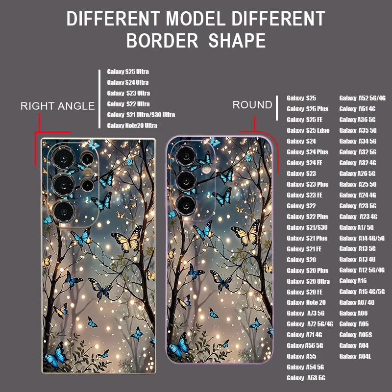Dream Butterfly Print Soft TPU Phone Case Cover