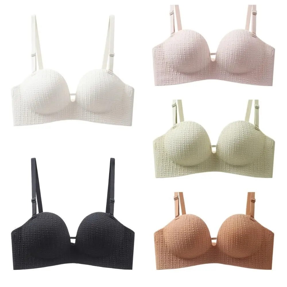 Comfortable Shockproof Seamless Deep V Bras Anti-sagging Lingerie Wireless Bra Push Up Underwear for Women Women 5