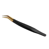 1PCS High Precision Stainless Steel Eyelash Tweezers For Eyelash Extension Grafting Anti Static Tweezers False Eyelashes And 1