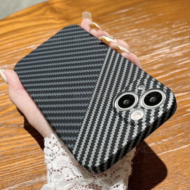 Luxury Ultra Thin Carbon Fiber Texture Matte Shockproof Case