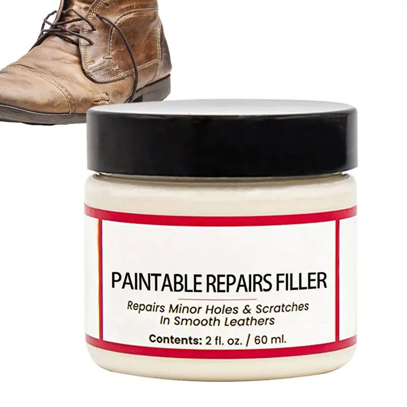 60ml Leather Repair Paste Leather Tears Restoring Balm for Filling Small Holes Repair Filler Paste for Furniture Bag Sea