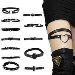 Punk PU Leather Thigh Chain Leg Body Chain Beach Club Party Body Supplies