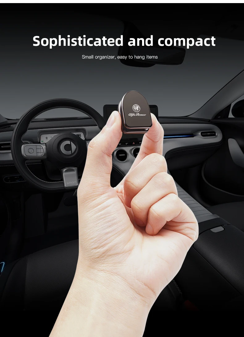 Alfa Romeo Metalen Mini Auto Haken - Hoogwaardige metalen afwerking