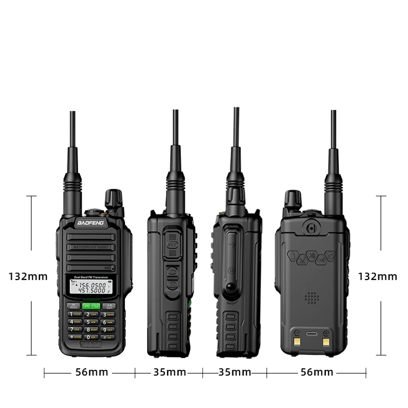 Baofeng UV-68 Pro Max V2 10W Walkie Talkie Orange IP68 Waterproof 8800mah Type C Charging High Power UV-S22 Pro UV-98 Pro Radio 4