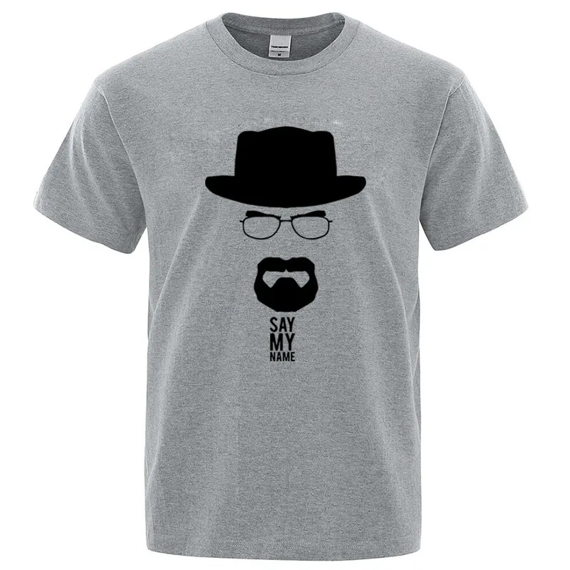 Sommer Herren Kurzarm-T-Shirt aus hochwertiger Baumwollmischung mit Breaking Bad Aufdruck, Lässiges O-Neck-Shirt für Männer, Cool und Locker, Hip-Hop-Stil