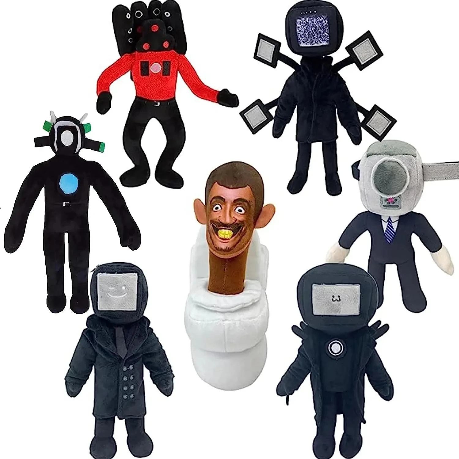 34 Pz Skibidi Toilet Peluche Peluche Cameraman Tv Man Skibidi Dop Dop Sì Sì Titans Camcordeman Speakerman Speaker Man Doll