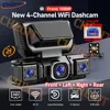 4Camera 360 Degrees Car DVR 1080P Video Recorder WIFI Dash Cam Front right left With Rear View camera 24h Parking Monitor ODB2
