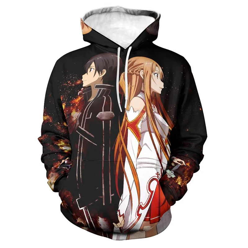 

Anime Sword Art Online 3D Print Tops Cartoon Printed Hoodies Men Women Children Fashion Cool Swearshirts Casual Boy Girl Kids