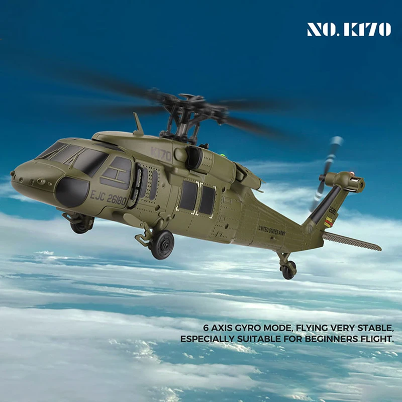 Remote Control Helicopter 2.4G 6-Aixs Gyroscope 4CH Altitude Hold Optical Flow Toys for Children WLtoys K170