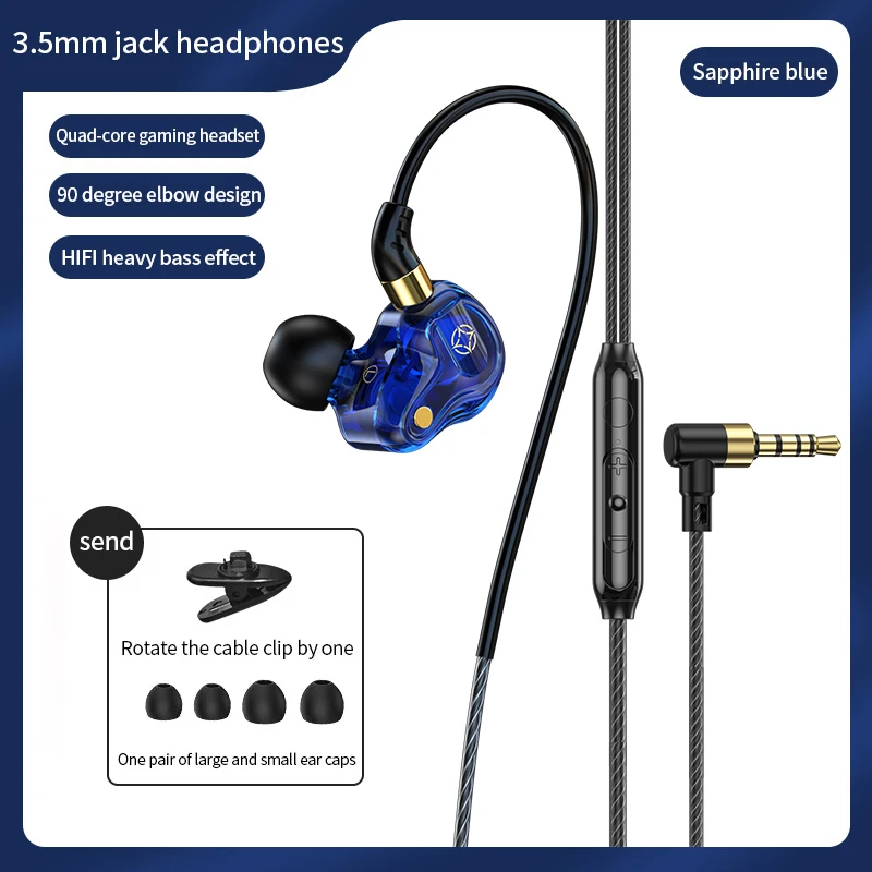Enhanced HiFi Bass Stereo Wired Earphones with Mic