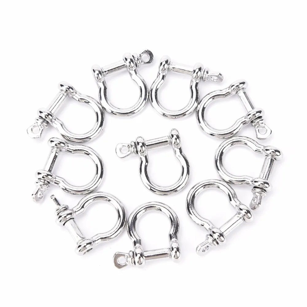 

10Pcs/lot Stainless Steel O-Shaped Shackle Buckle Anchor Shackle Screw Pin for Paracord Outdoor Camping Survival Rope Bracelets