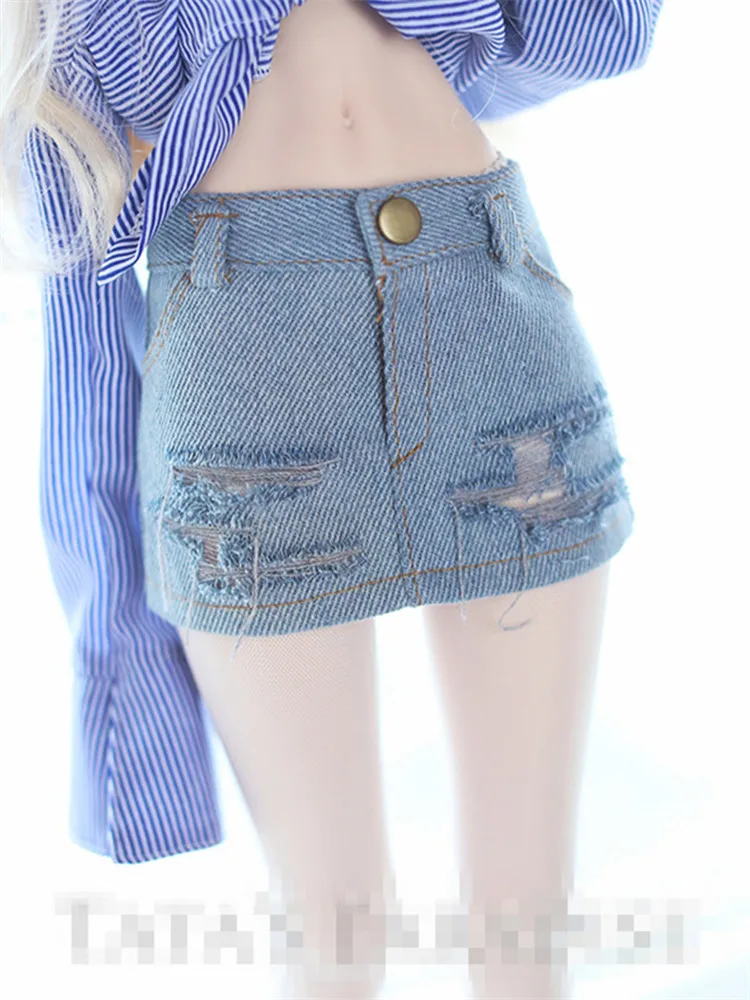 

Джинсовая юбка с отверстиями для 1/4 1/3 BJD кукольная одежда под заказ CWB171