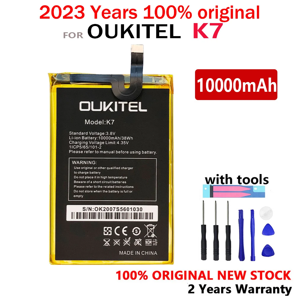 

New 100% Original 10000mAh Phone Battery For Oukitel K7 Power K 7 Phone High Quality Batteries With Free Tools+Tracking Number