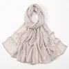 Châles en coton rayonne pour femmes musulmanes, Hijab Modal, écharpe unie, grande taille, Turban islamique, bandeau 190x85cm