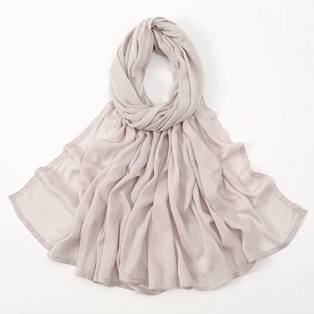 Châles en coton rayonne pour femmes musulmanes, Hijab Modal, écharpe unie, grande taille, Turban islamique, bandeau 190x85cm