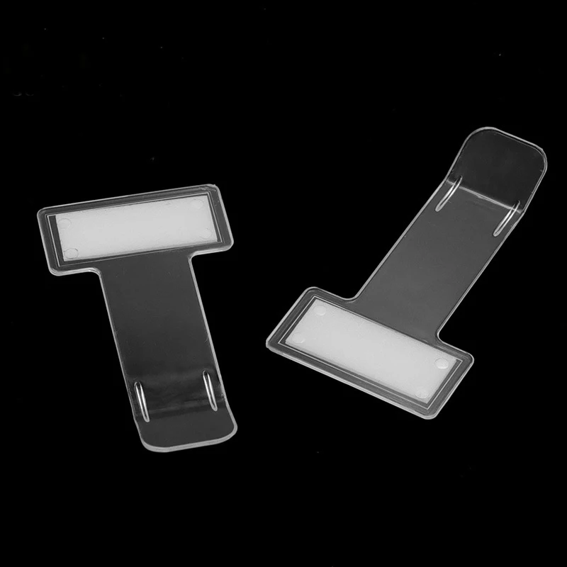 

10Pc Car Parking Holder Mini T-shape Transparent Ticket Folder Holder Receipt Permit Card Holder Clip Sticker Windscreen Plastic