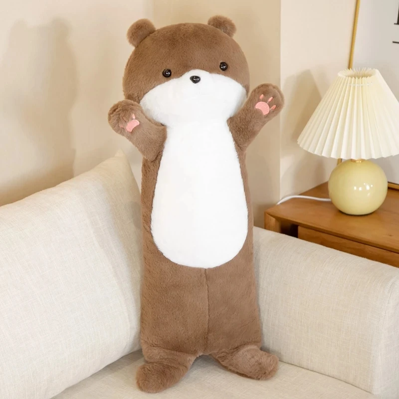 Animal en peluche loutre réaliste, poupée en peluche loutre de mer  mignonne