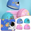 Pu Fabric Kids Swimming Cap Elastic Turban Swimming Cap For Boys Girls Stretchable Comfortable Pool Bathing Hats K3i7 1