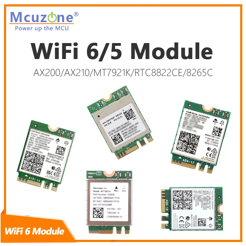 Модуль WiFi6 E, NanoPC T6, AX200/AX210/MT7921K/RTC8822CE/intel 8265C, wifi5, openwrt , Ubuntu, android TV, linux, RPi,