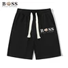 2024 Summer Men's Sports Shorts Solid Color Straight Barrel Pattern Loose Elastic Waist Drawstring Casual Shorts Jogging Shorts 2