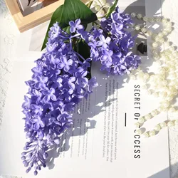 Luxurious Real Touch Lilac Flower Arrangement - Premium Artificial Decoration (Purple)