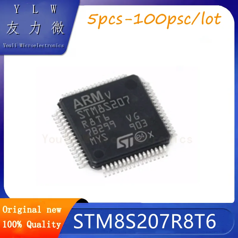 

STM8S207R8T6 LQFP64 Brand New Imported Original ST Microcontroller 8-bit Microcontroller New Batch