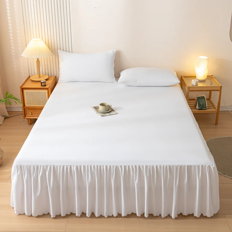 Gonna del Letto Gonna for Letto con Angoli divisi in Tinta Unita Gonna for Letto for Hotel for la casa Copriletto Twin/Full/Queen/King Size 1pc (Color