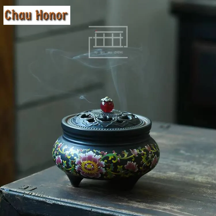 Creative Lotus Flower Incense Holder Zen Garden Scented Aromatic Aromatherapy Furnace Candles Tea Items Accessories Decoration