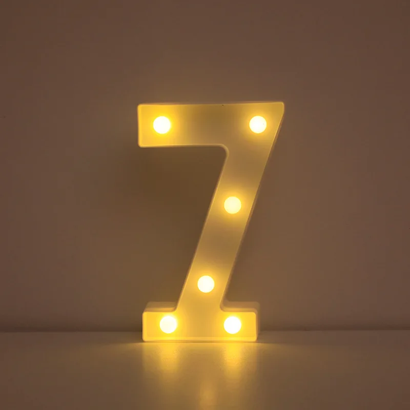 Illuminated LED Alphabet Letter & Number Lamp - Festive Night Light