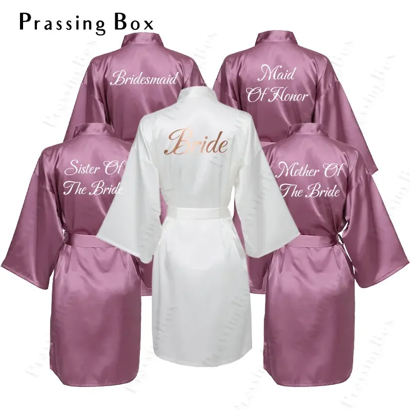 

Халат женский из искусственного атласа, короткая шелковая одежда для подружки невесты, для команды невесты, ночная рубашка, на лето