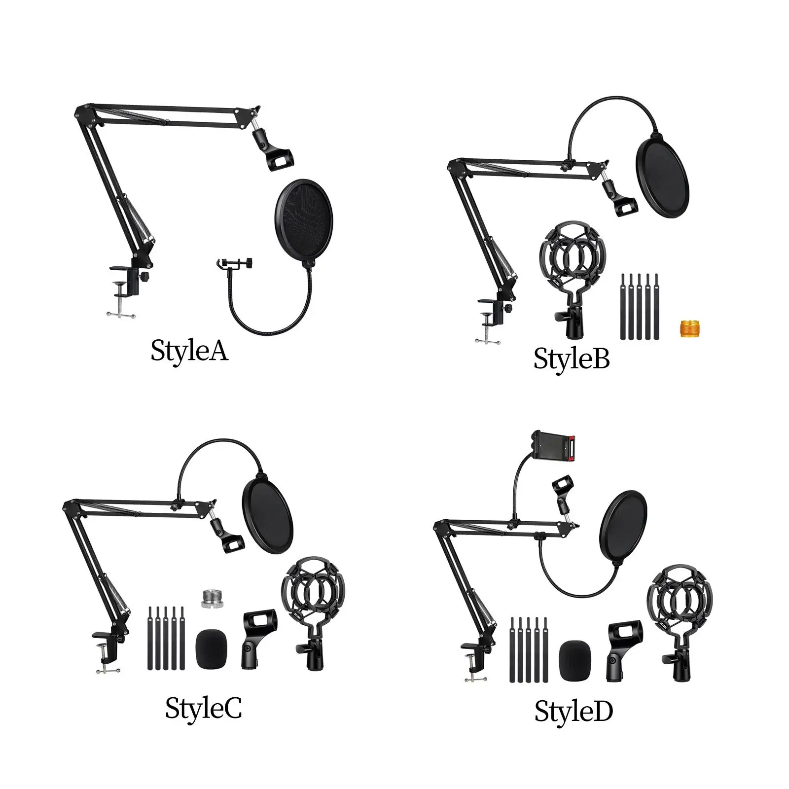 Microphone Stand Kit NB35 Scissor Arm with Microphone Clip Professional