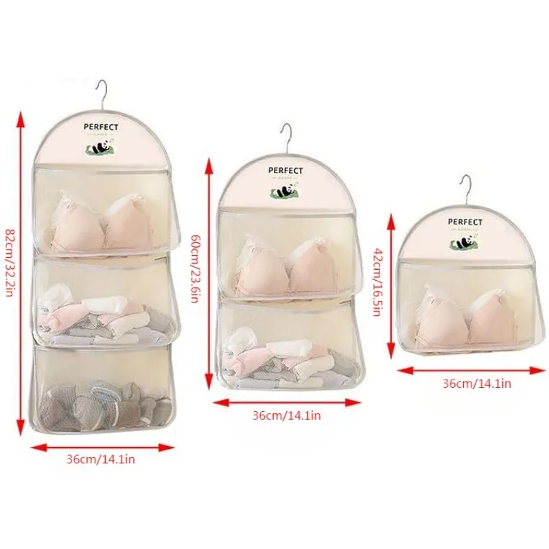 Breathable Mesh Wall Hanging Bag for Underwear Socks,Household Closet Underwear Storage Organization,Laundry Basket for Toy Doll 6