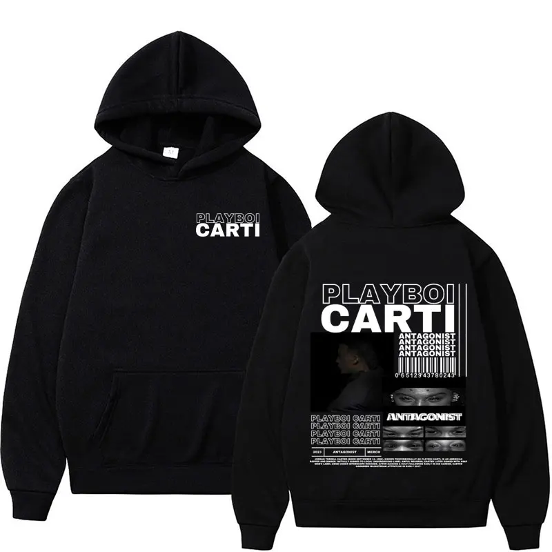 

Rapper Playboi Carti Antagonist Tour 2023 Concert Hoodie 90s Retro Men's Hip Hop Oversized Sweatshirt Hoodies Streetwear Unisex