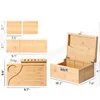 Wooden Herb Storage Box Stash Case Cigarette Rolling Tray Natural Handmade For Smoking Accessories Combo Men Gift 5
