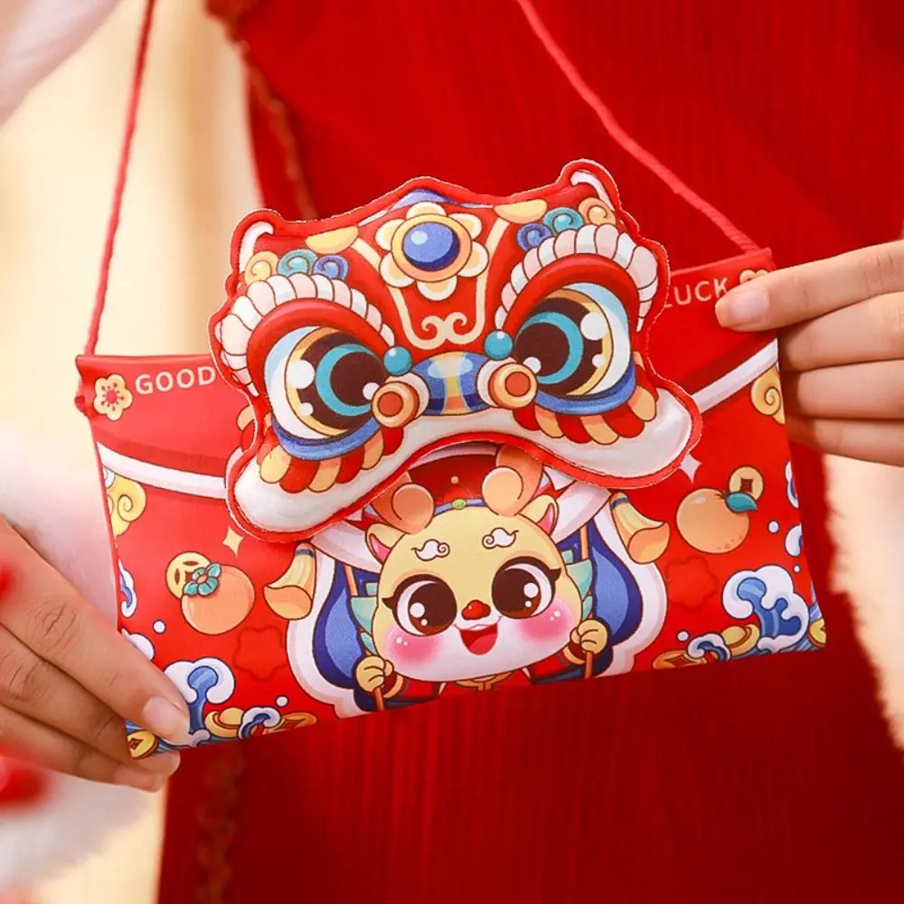 

Plush Chinese Dragon Plush Coin Purse Cute Wallet Cartoon Red Packet Red Packet Chinese Dragon Lucky Wallet Chinese Dragon Year