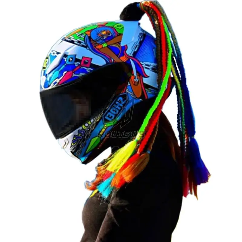 Helmet Decor, Large Braid For Women Motorcycle Rider - Temu