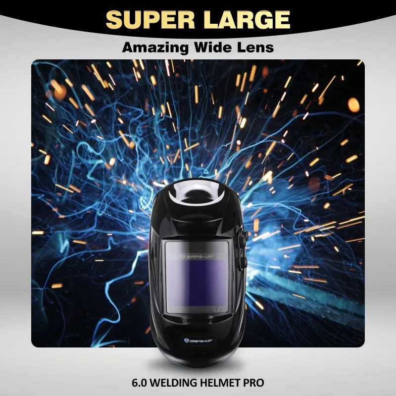 Masque Soudure Powered Automatique Soudage Solaire Masque HighPerformance Cellules Solaires Et Batteries Peuvent être Chargées Au Soleil Cagoule Soudure (Color : Black