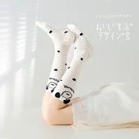 3 Pairs Summer Girls Socks Long Tube Socks Baby Soft Cotton Knee Socks Sweet Flower Pattern 4