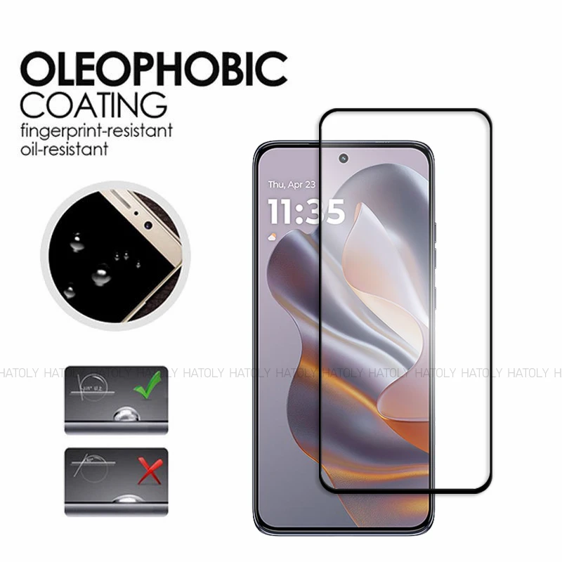 Premium Tempered Glass Screen Protector - Full Glue Coverage for Motorola Moto S50 (2/4-Pack)