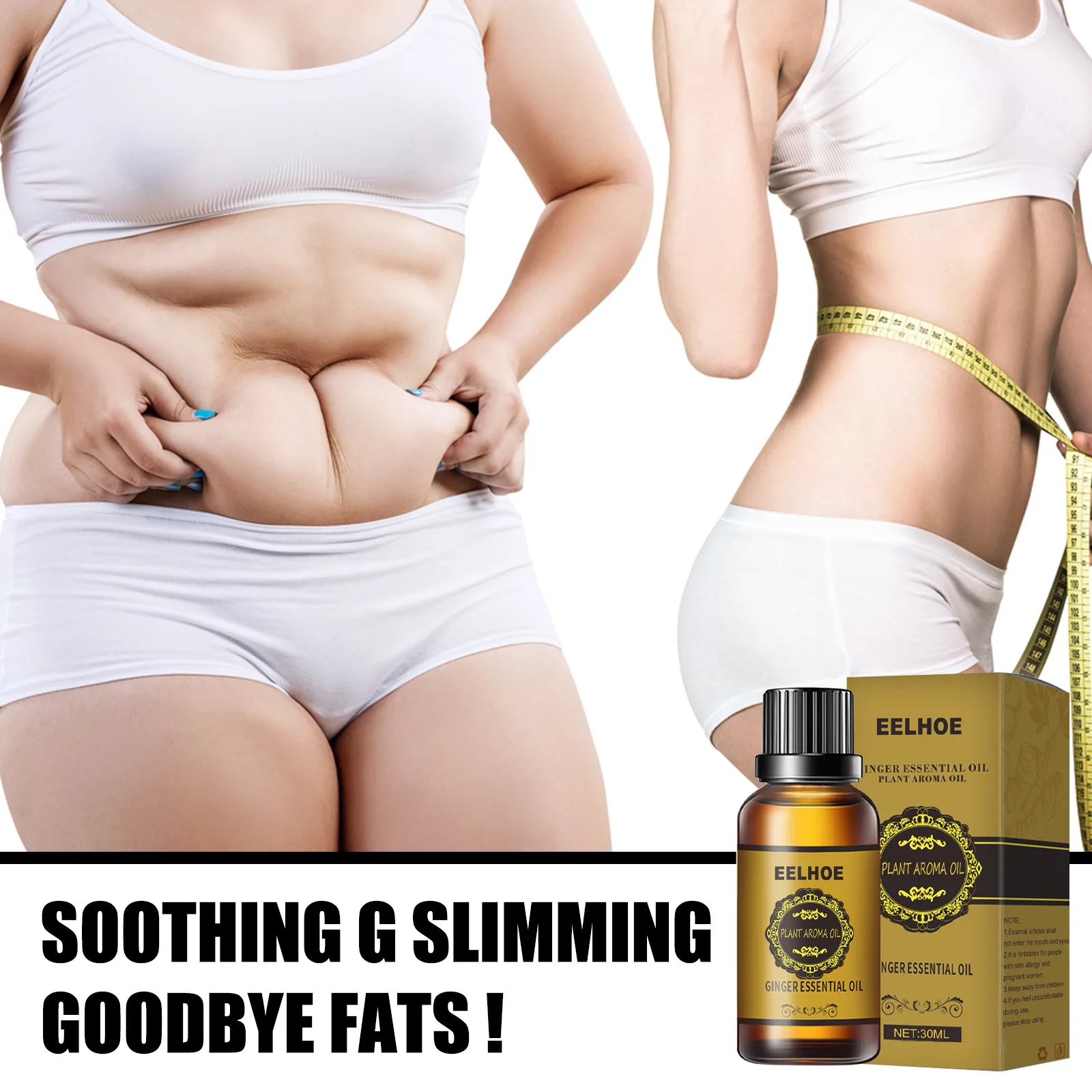Ginger Essential Oil Firming Slimming Shaping Liquid Belly Sculpting Essential Promote Metabolism Full Body Massage Oil_voghion.com
