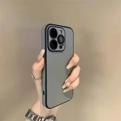 Elegant Colorful Silicone Leather Phone Case - Soft Bumper Matte Shockproof Design - iPhone 12 Pro (GRAY)
