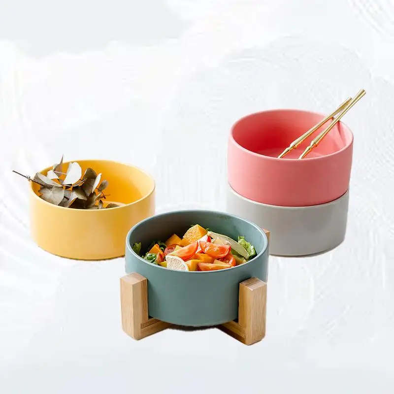 

Stylish Minimalist Salad Ceramic Bowl for Instant Noodles - Perfect for a Modern Kitchen