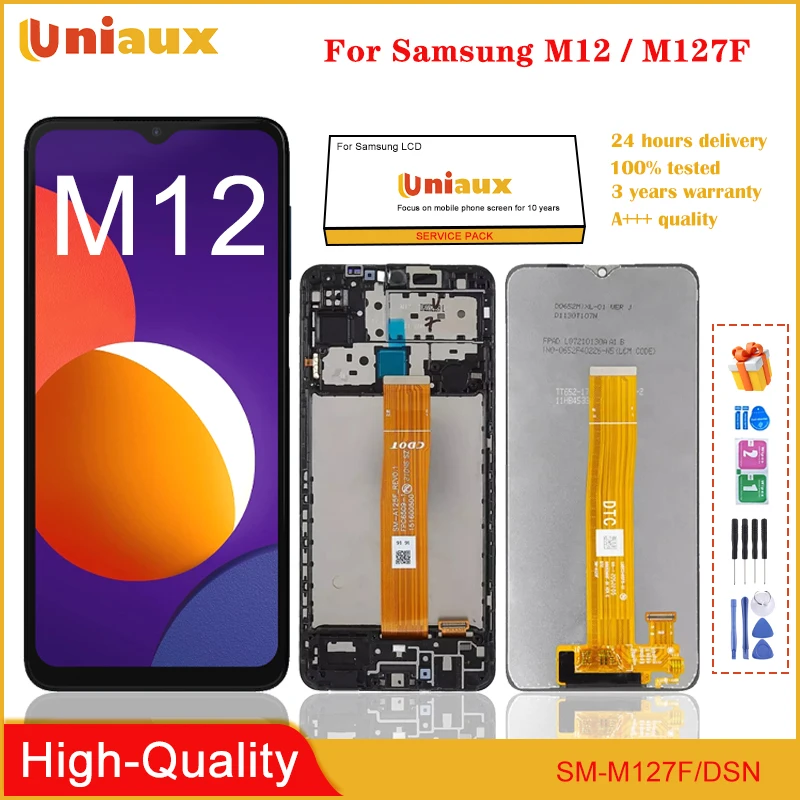 

6.5"Original Display for Samsung Galaxy M12 M127 LCD Display Touch Screen Digitizer Full SM-M127FN/DS SM-M127F/DS SM-M127G/DS