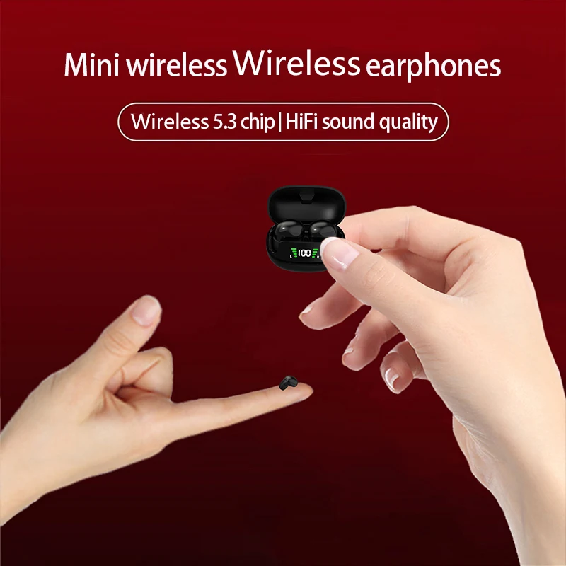 Compact Wireless Bluetooth Earbuds with Mic - HiFi Sound & Universal Compatibility