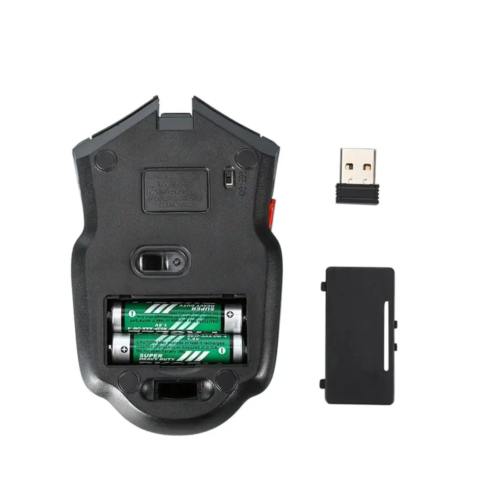 Compact 2.4 GHz Wireless Optical Mouse with USB Receiver